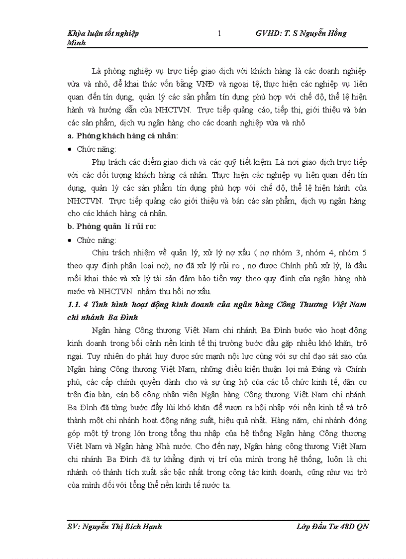 image for page Hoàn thiện công tác thẩm định dự án đầu tư vay vốn của các doanh nghiệp vừa và nhỏ tại chi nhánh Ngân hàng TMCP công thương Ba Đình