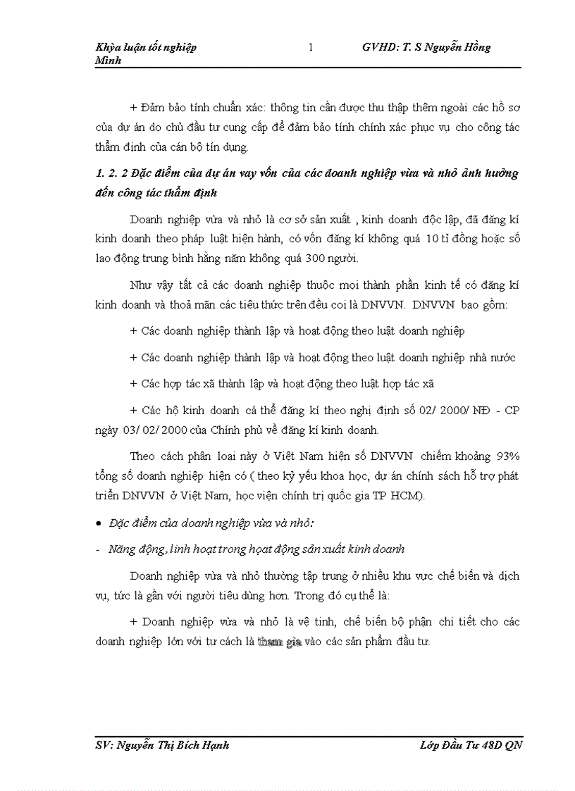 image for page Hoàn thiện công tác thẩm định dự án đầu tư vay vốn của các doanh nghiệp vừa và nhỏ tại chi nhánh Ngân hàng TMCP công thương Ba Đình