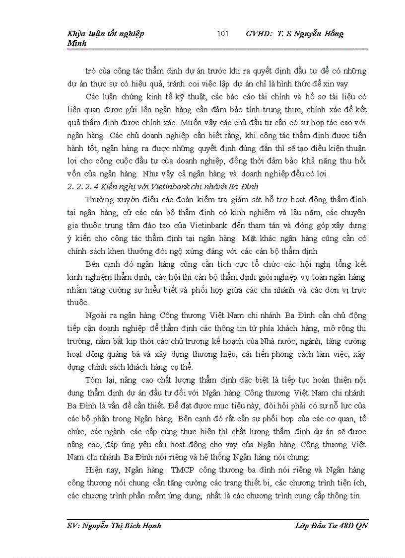 image for page Hoàn thiện công tác thẩm định dự án đầu tư vay vốn của các doanh nghiệp vừa và nhỏ tại chi nhánh Ngân hàng TMCP công thương Ba Đình