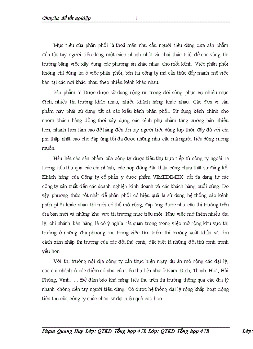 image for page Một số giải pháp đẩy nhanh tiêu thụ sản phẩm của chi nhánh công ty cổ phần y dược phẩm VIMEDIMEX tại Hà Nội