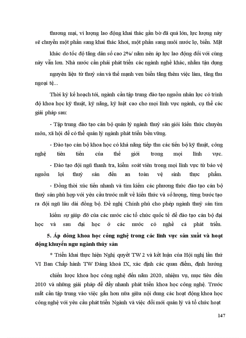 image for page Các giải pháp thực hiện kế hoạch phát triển ngành thủy sản thời kỳ 2003-2005