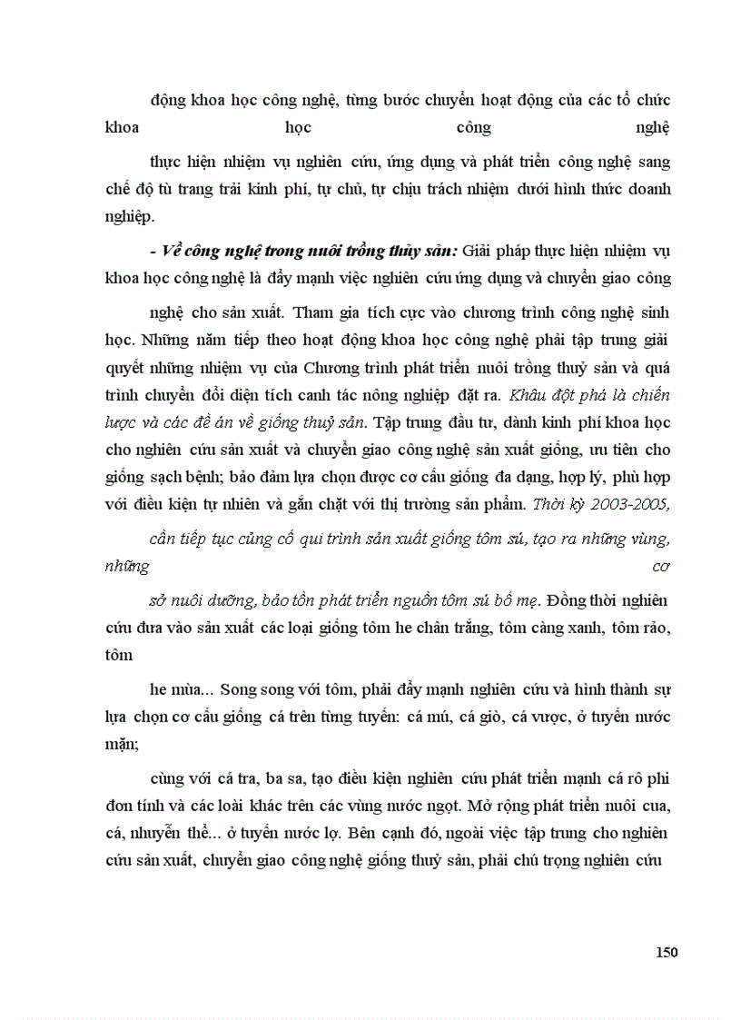 image for page Các giải pháp thực hiện kế hoạch phát triển ngành thủy sản thời kỳ 2003-2005