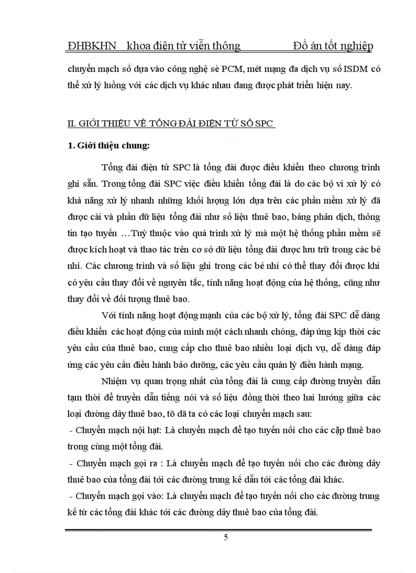 image for page Tổng quan về tổng đài SPC và tổng đài NEAX - 61E và phân hệ chuyển mạch