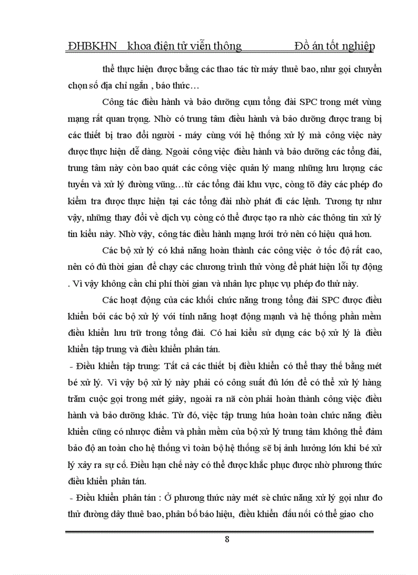 image for page Tổng quan về tổng đài SPC và tổng đài NEAX - 61E và phân hệ chuyển mạch
