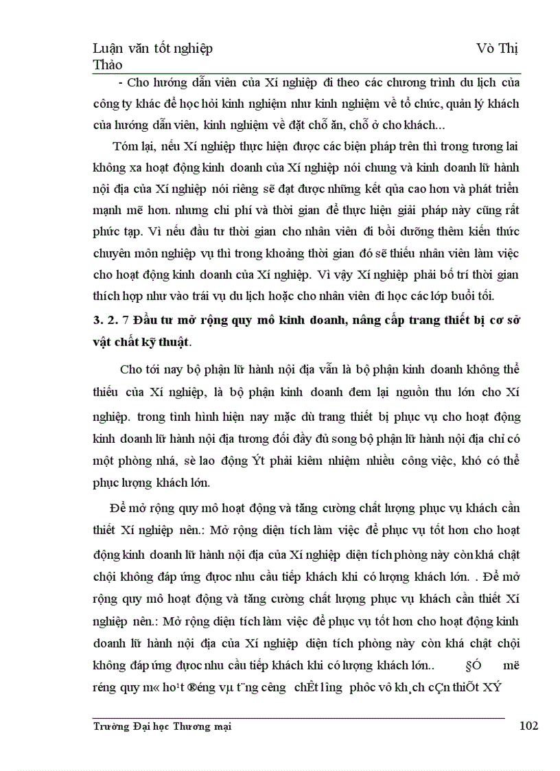 image for page Giải pháp phát triển hoạt động kinh doanh lữ hành nội địa của Xí nghiệp Đầu tư và phát triển du lịch Sông Hồng thuộc Công ty Du lịch và thương mại tổng hợp Thăng Long