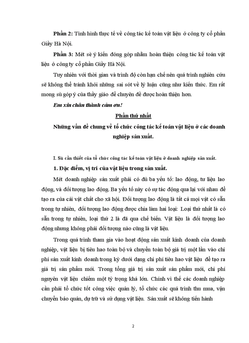 image for page Tổ chức công tác kế toán vật liệu tại công ty cổ phần Giầy Hà Nội