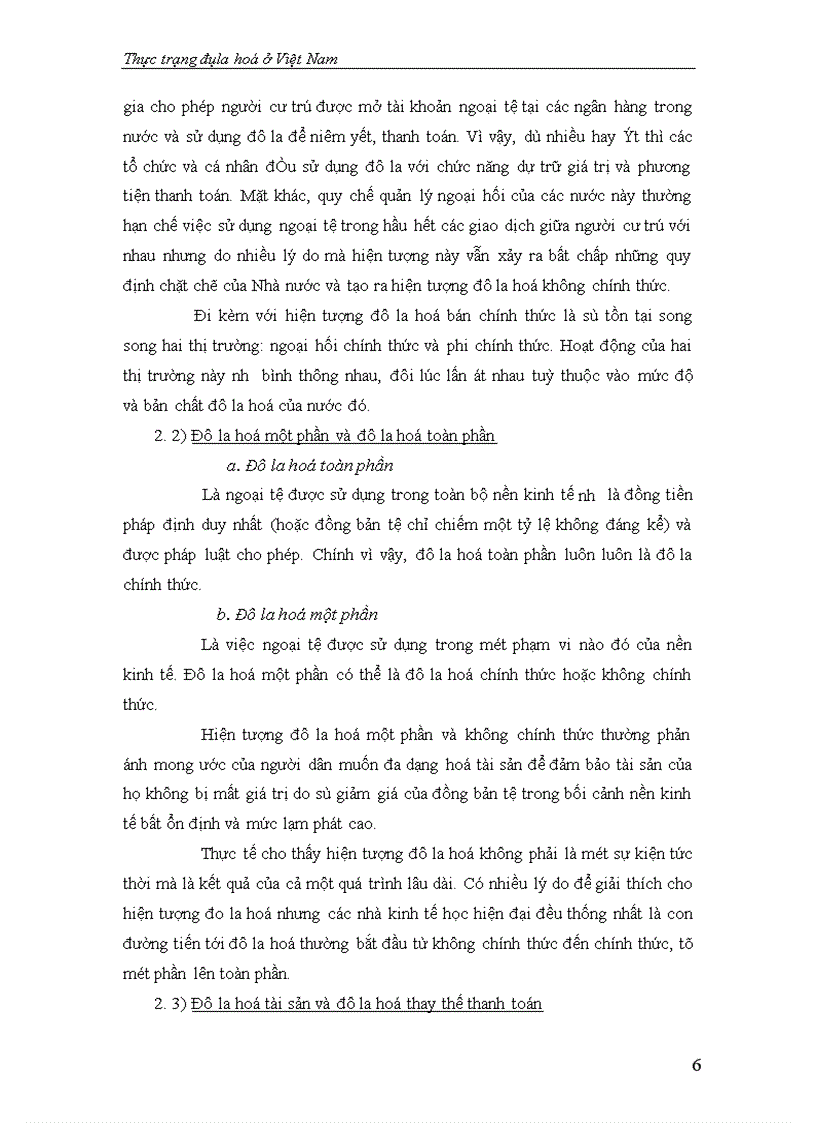 image for page Thực trạng Đôla hoá