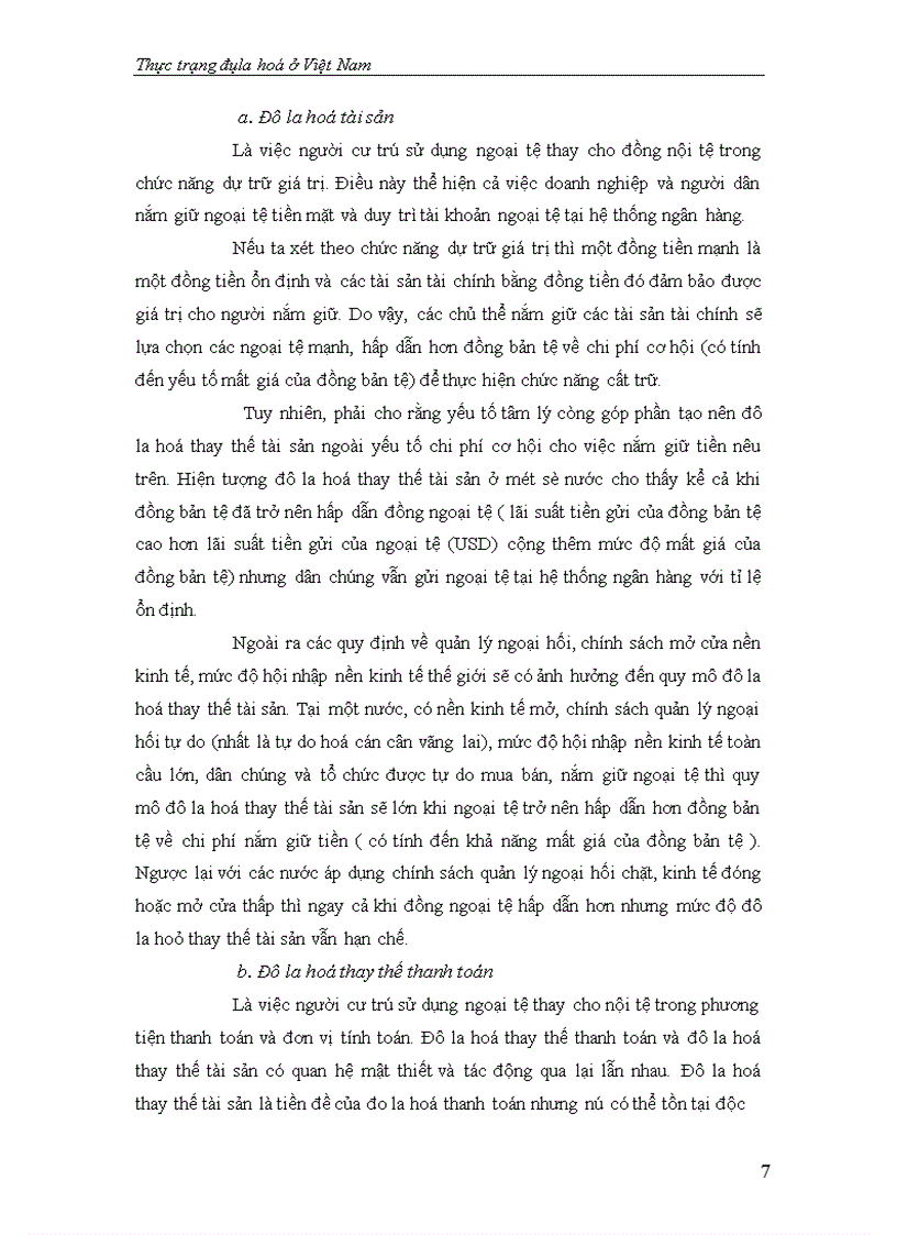 image for page Thực trạng Đôla hoá
