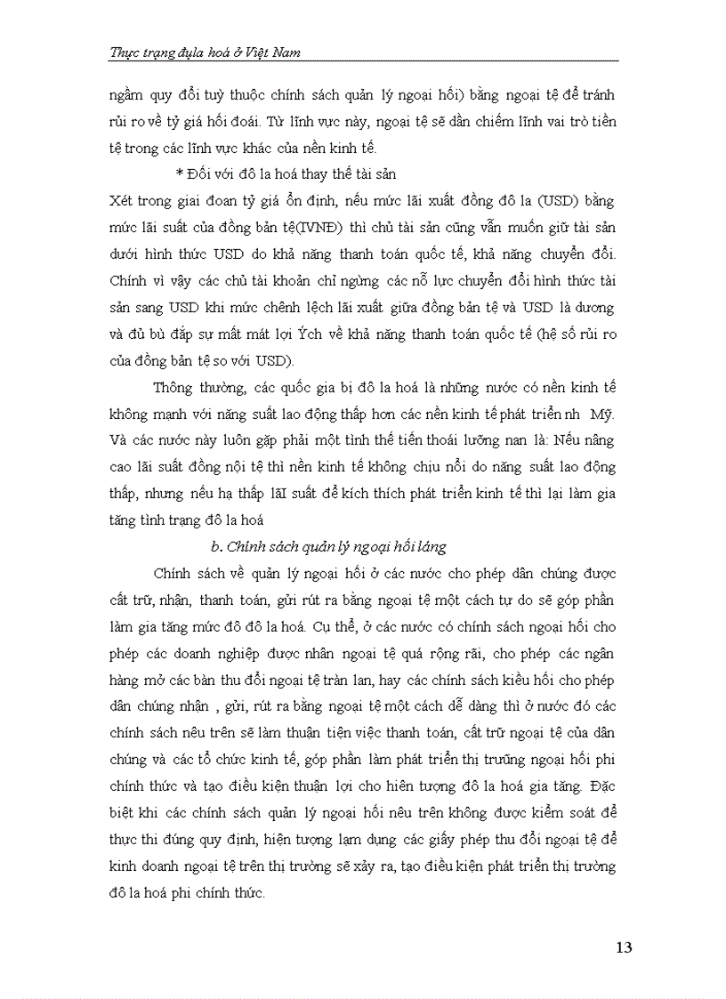 image for page Thực trạng Đôla hoá