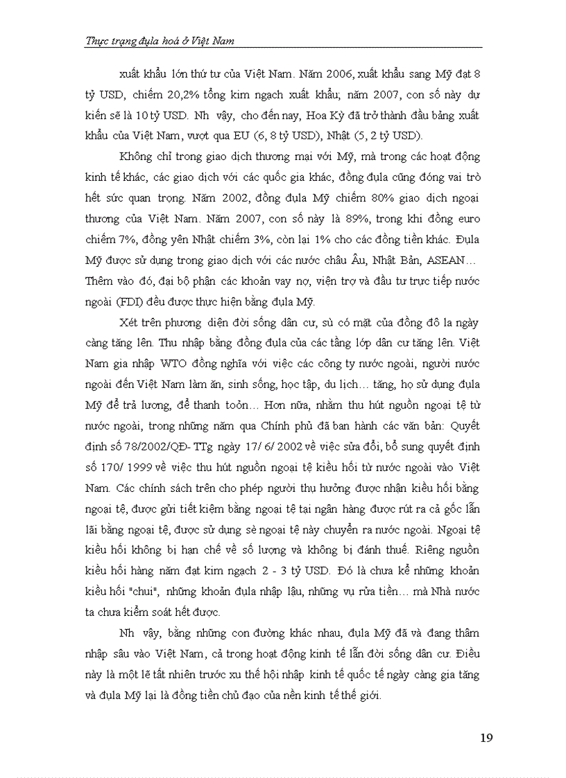 image for page Thực trạng Đôla hoá