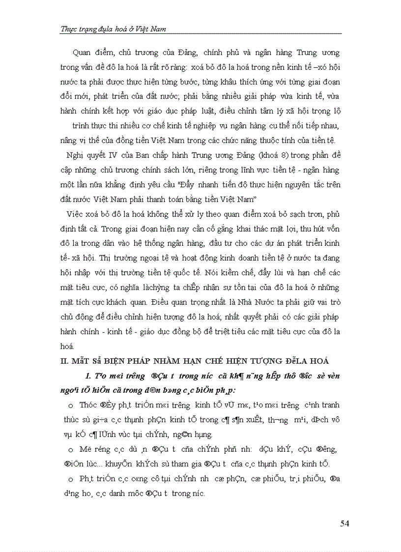 image for page Thực trạng Đôla hoá