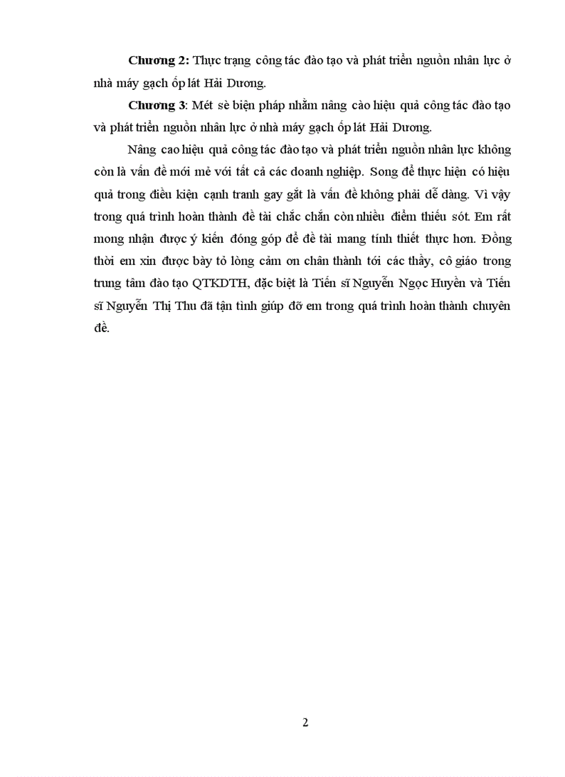 image for page Thực trạng công tác đào tạo và phát triển nguồn nhân lực ở nhà máy gạch ốp lát Hải Dương