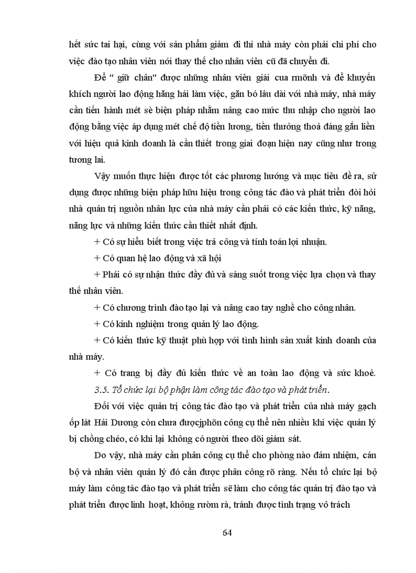image for page Thực trạng công tác đào tạo và phát triển nguồn nhân lực ở nhà máy gạch ốp lát Hải Dương