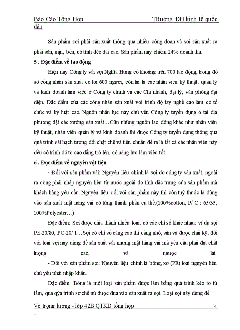 image for page Chuyên đề báo cáo thực tập khảo sát tổng hợp tại công ty vải sợi nghĩa hưng tp .việt trì - phú thọ