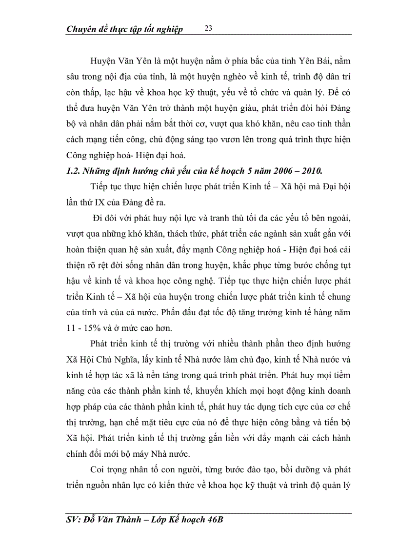 image for page Những giải pháp cơ bản để thực hiện kế hoạch phát triển kinh tế xã hội 5 năm 2006-2010 của huyện Văn Yên tỉnh Yên Bái