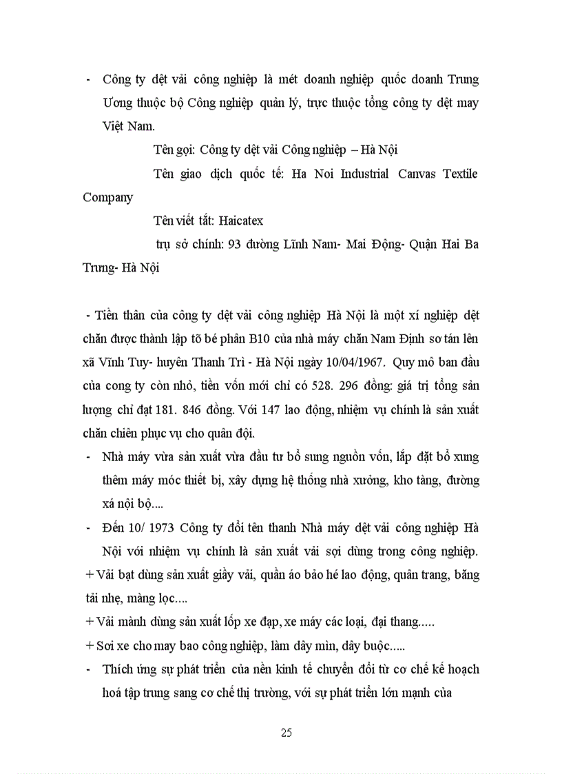 image for page Một số biện pháp nhằm nâng cao hiệu quả tổ chức sử dụng vốn lưu động tại công ty Dệt vải Công nghiệp Hà Nội.