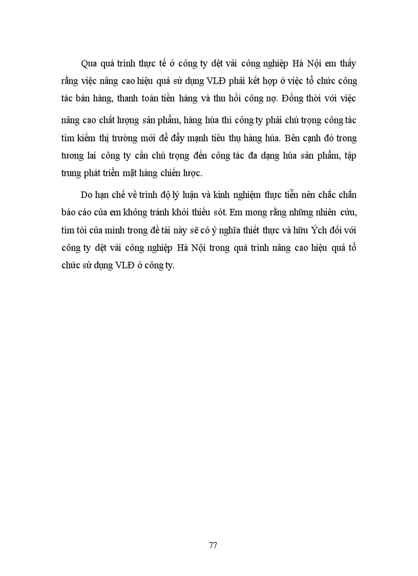 image for page Một số biện pháp nhằm nâng cao hiệu quả tổ chức sử dụng vốn lưu động tại công ty Dệt vải Công nghiệp Hà Nội.