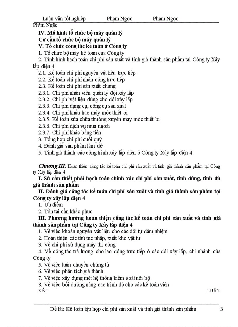 image for page Hoàn thiện công tác kế toán chi phí sản xuất và tính giá thành sản phẩm tại công ty xây lắp điện 4 \
