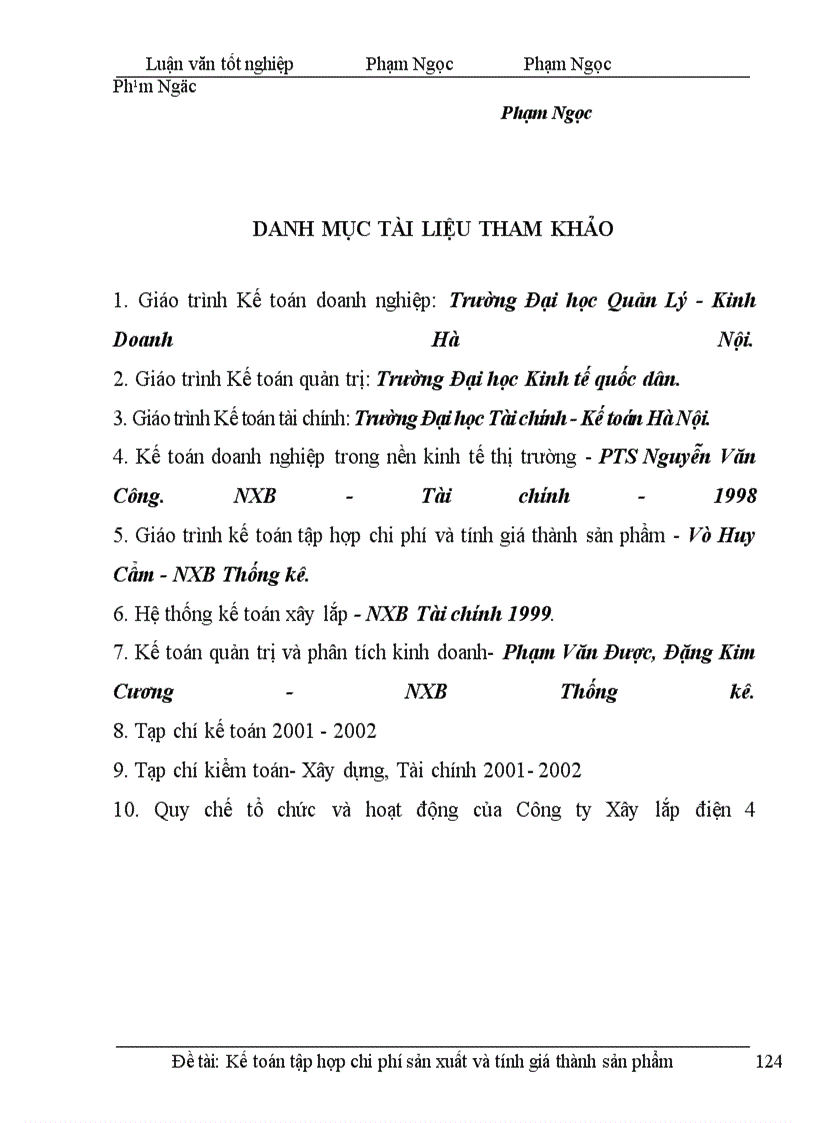 image for page Hoàn thiện công tác kế toán chi phí sản xuất và tính giá thành sản phẩm tại công ty xây lắp điện 4 \