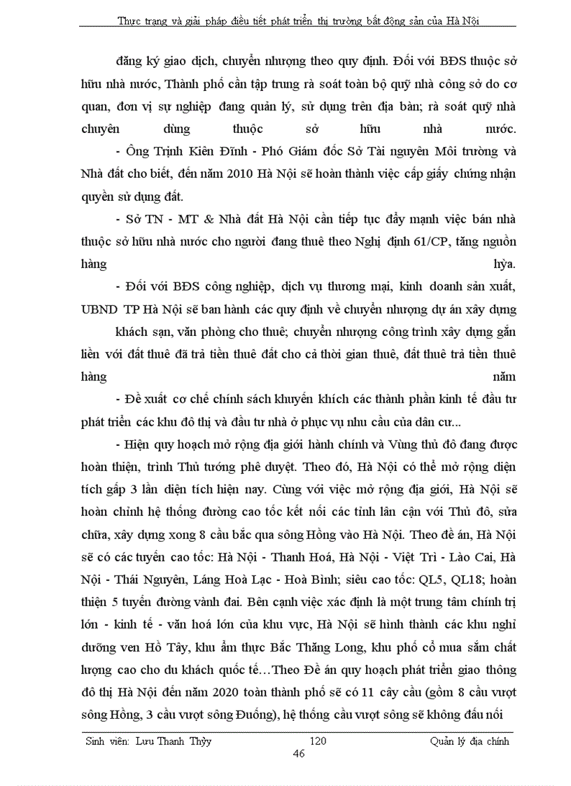 image for page Thực trạng và giải pháp điều tiết phát triển thị trường bất động sản của Hà Nội