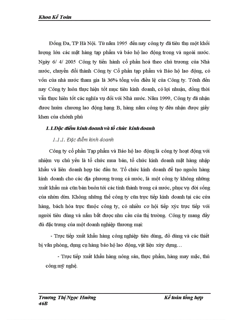 image for page Tình hình kinh doanh và quản lý tại Công ty Cổ phần Tạp phẩm và Bảo hộ lao động.