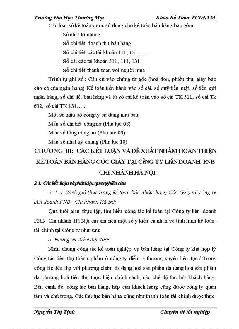 image for page Hoàn thiên phương pháp kế toán nghiệp vụ bán hàng nhóm hàng chủ yếu (cốc giấy) tại công ty liên doanh FNB – chi nhánh Hà Nội