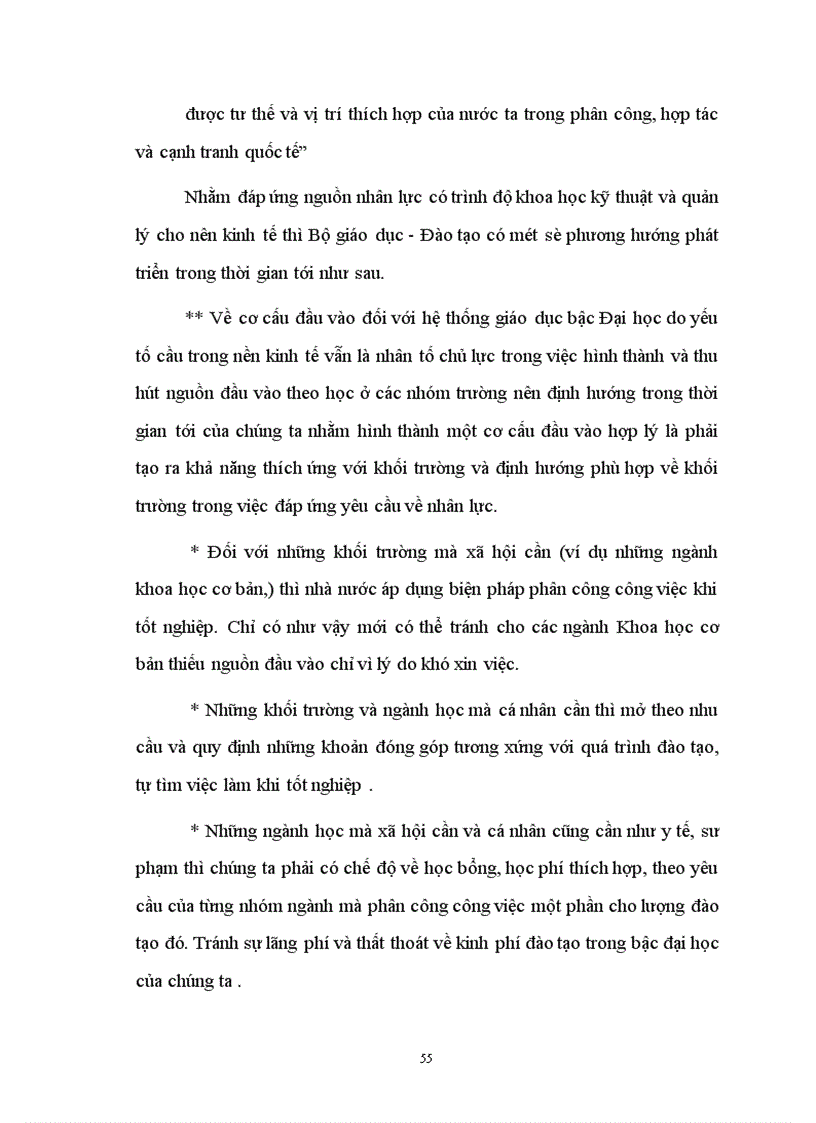 image for page Một số kiến nghị về chính sách hỗ trợ kinh tế nhằm điều chỉnh cơ cấu sinh viên đào tạo bậc đại học cho phù hợp với yêu cầu phát triển kinh tế của Việt nam trong thời gian tới