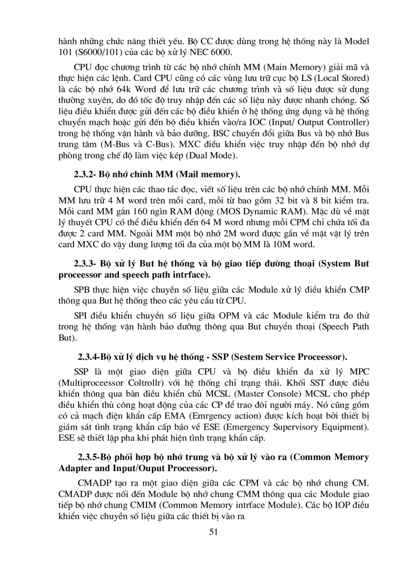 image for page Cấu trúc và chức năng của các phân hệ