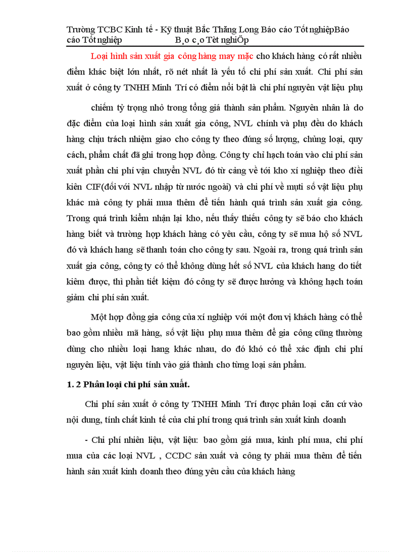 image for page Kế toán tập hợp chi phớ sản xuất và tính giá thành sản phẩm tại công ty TNHH Minh Trí