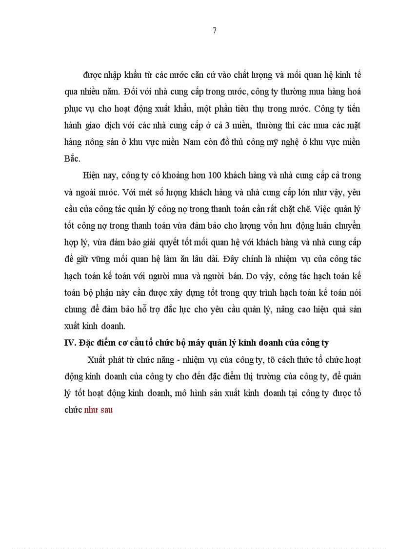 image for page Hoàn thiện công tác hạch toán các nghiệp vụ thanh toán với khách hàng và nhà cung cấp hướng tới hoàn thiện công tác quản lý công nợ trong thanh toán tại công ty xuất nhập khẩu và đầu tư Hà Nội