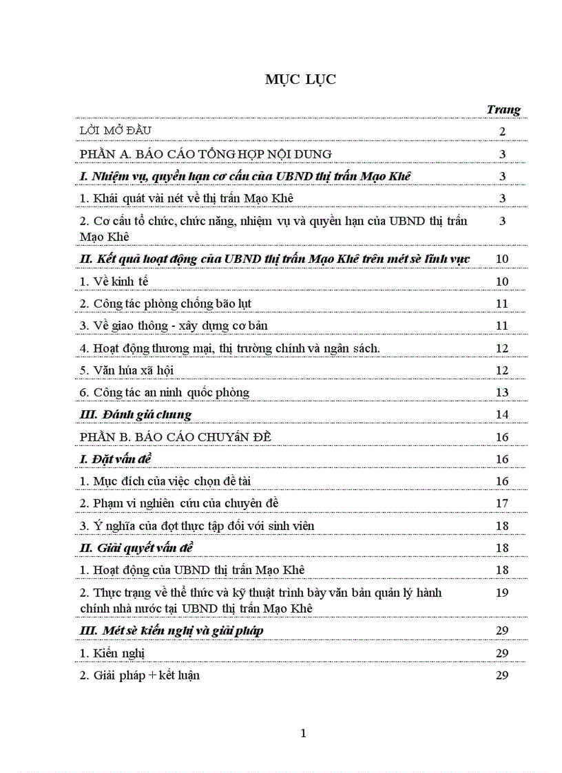 image for page Thực trạng về thể thức và kỹ thuật trình bày văn bản quản lý hành chính nhà nước tại UBND thị trấn Mạo Khê - huyện Đông Triều – tỉnh Quảng Ninh