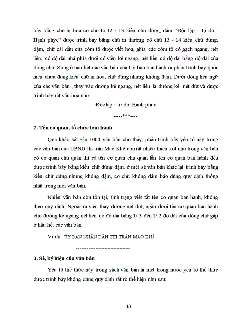 image for page Thực trạng về thể thức và kỹ thuật trình bày văn bản quản lý hành chính nhà nước tại UBND thị trấn Mạo Khê - huyện Đông Triều – tỉnh Quảng Ninh