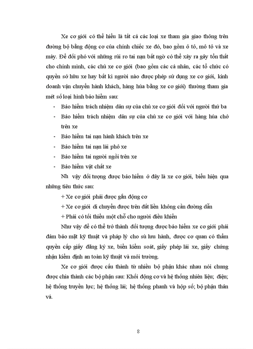 image for page Một số vấn đề về công tác Giám định- Bồi thường nghiệp vụ bảo hiểm vật chất xe cơ giới tại Bảo Việt Hà Nội