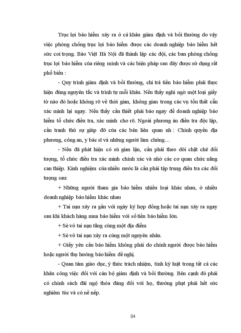 image for page Một số vấn đề về công tác Giám định- Bồi thường nghiệp vụ bảo hiểm vật chất xe cơ giới tại Bảo Việt Hà Nội