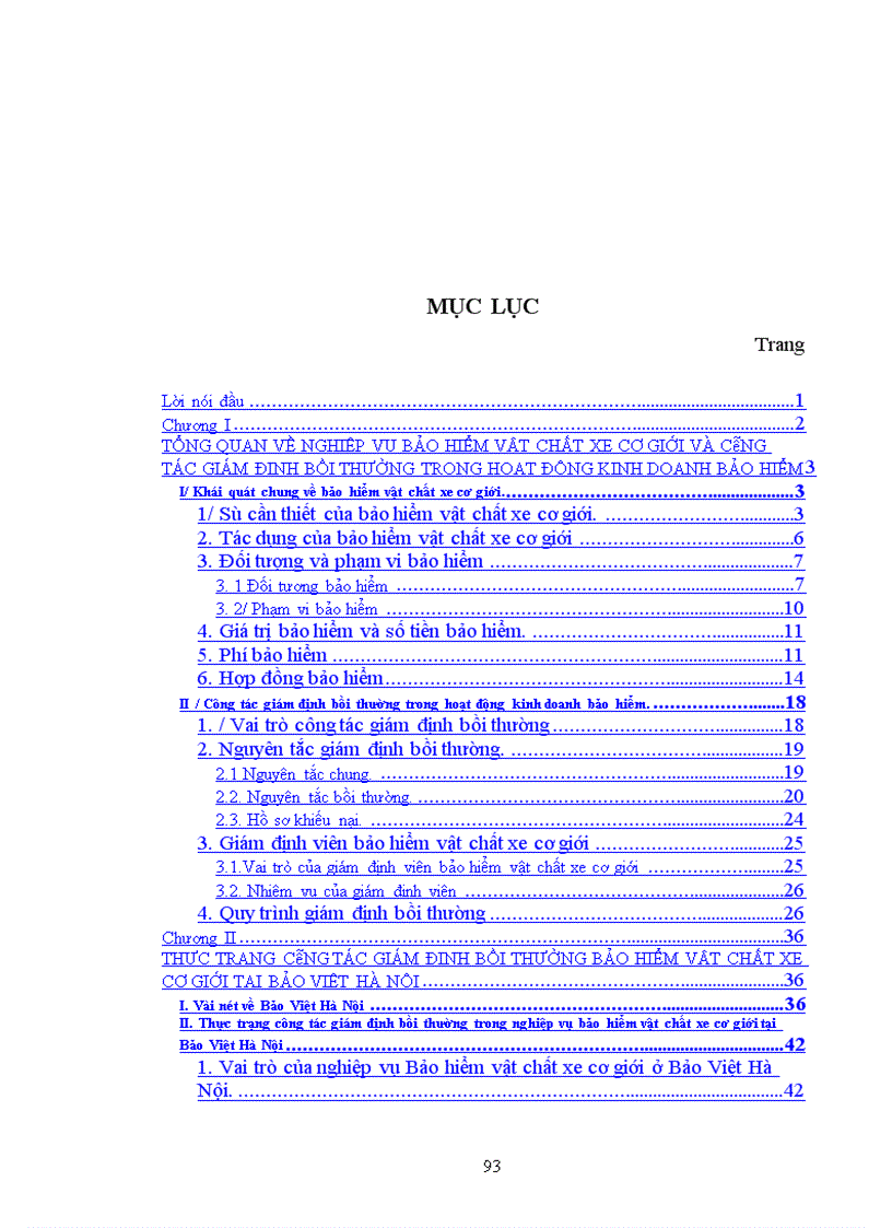 image for page Một số vấn đề về công tác Giám định- Bồi thường nghiệp vụ bảo hiểm vật chất xe cơ giới tại Bảo Việt Hà Nội