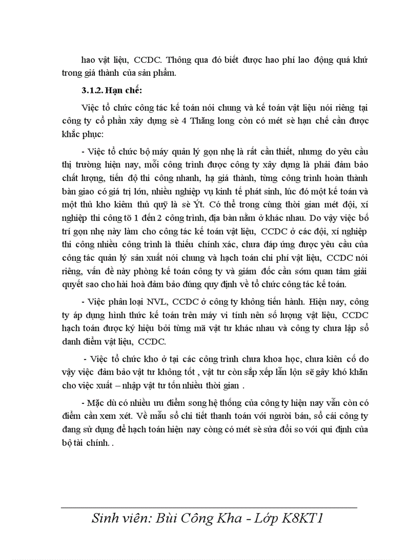 image for page Hoàn thiện kế toán nguyên vật liệu - công cụ dụng cụ tại Công ty cổ phần xây dựng số 4 Thăng Long