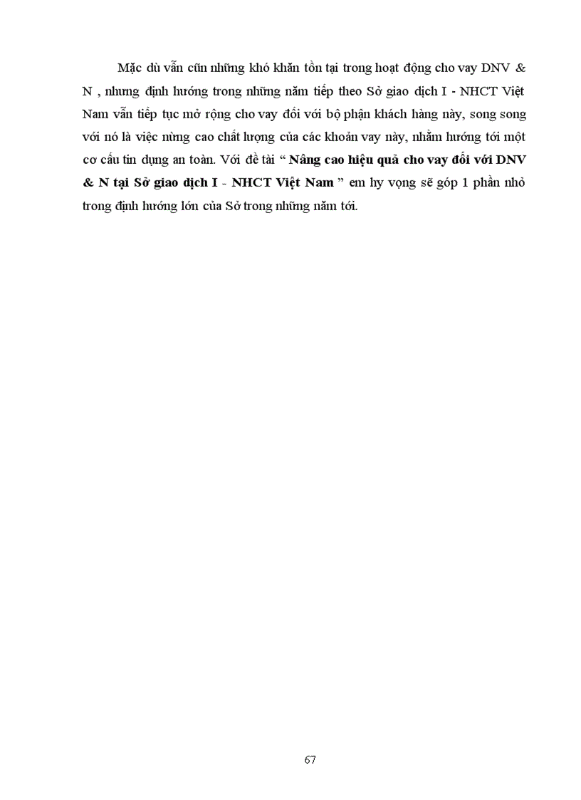 image for page Nâng cao hiệu quả cho vay DNV&N tại Sở giao dịch I - NHCT Việt Nam