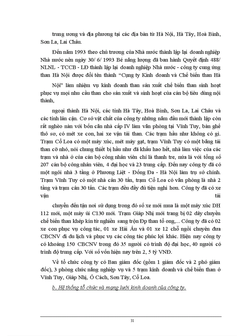 image for page Một số biện pháp giảm chí phí lưu thông tại công ty Kinh doanh và Chế biến than Hà Nội Kết cấu chuyên đề