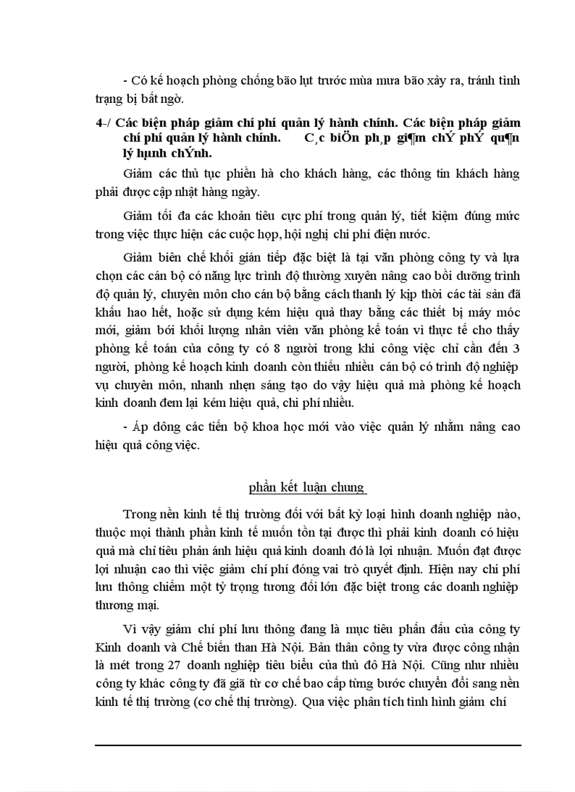 image for page Một số biện pháp giảm chí phí lưu thông tại công ty Kinh doanh và Chế biến than Hà Nội Kết cấu chuyên đề