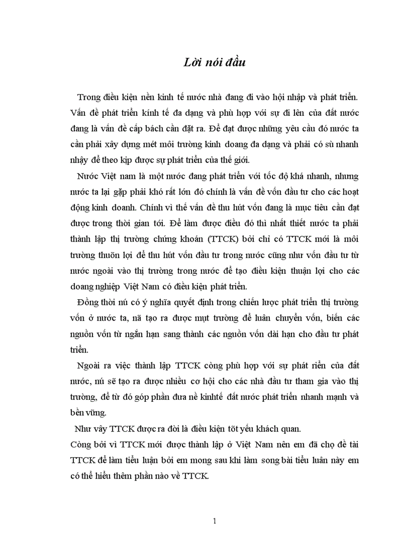 image for page Điều kiện thành lập TTCK và hoạt động của nó ở VN trong thời kỳ non trẻ