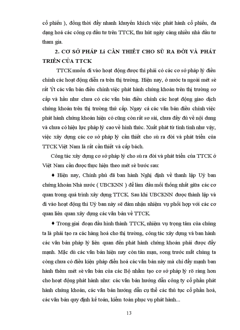 image for page Điều kiện thành lập TTCK và hoạt động của nó ở VN trong thời kỳ non trẻ