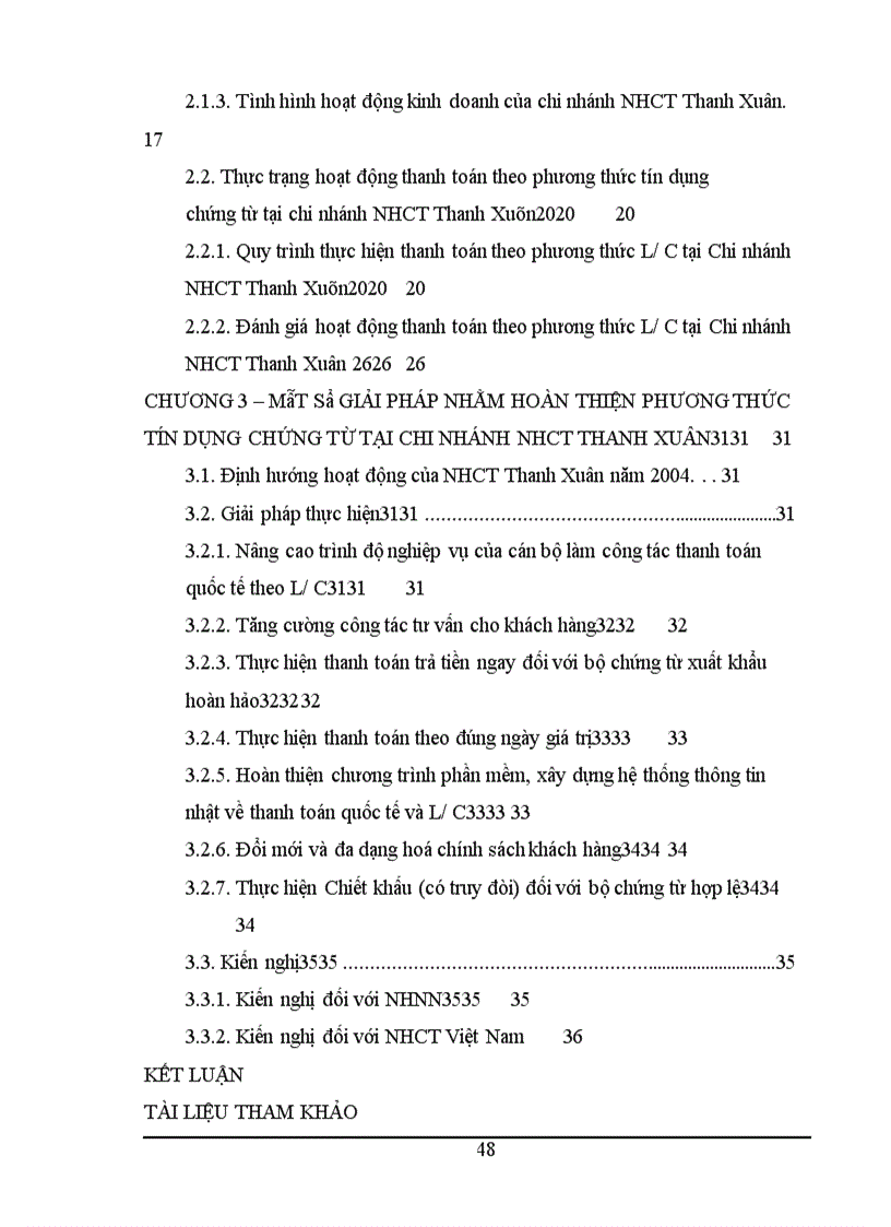 image for page Một số giải pháp nhằm hoàn thiện phương thức thanh toán tín dụng chứng từ tại Ngân hàng Công thương Thanh Xuân