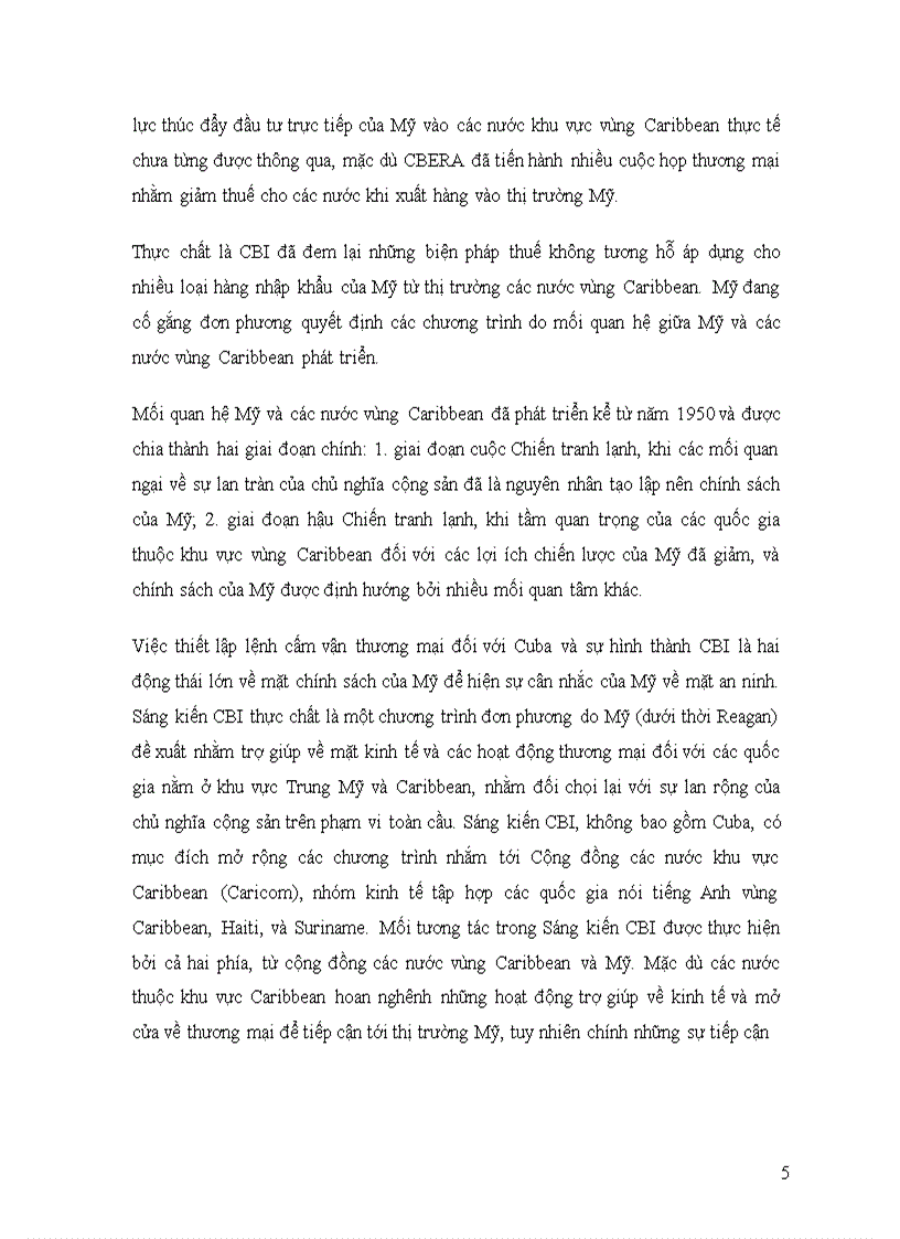 image for page Sự hợp tác và Sáng kiến Khu vực lòng chảo Carribean (CBI)