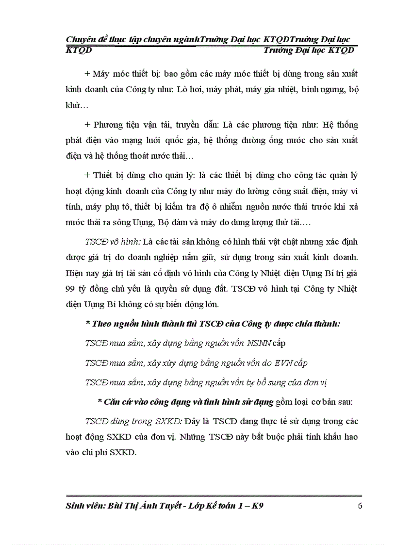 image for page Hoàn thiện kế toán tài sản cố định hữu hình tại công ty Nhiệt điện Uông Bí