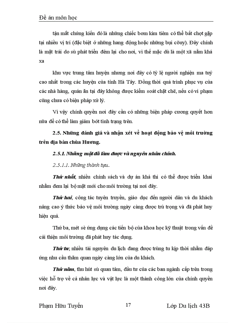 image for page Môi trường du lịch tại chùa Hương - thực trạng và giải pháp