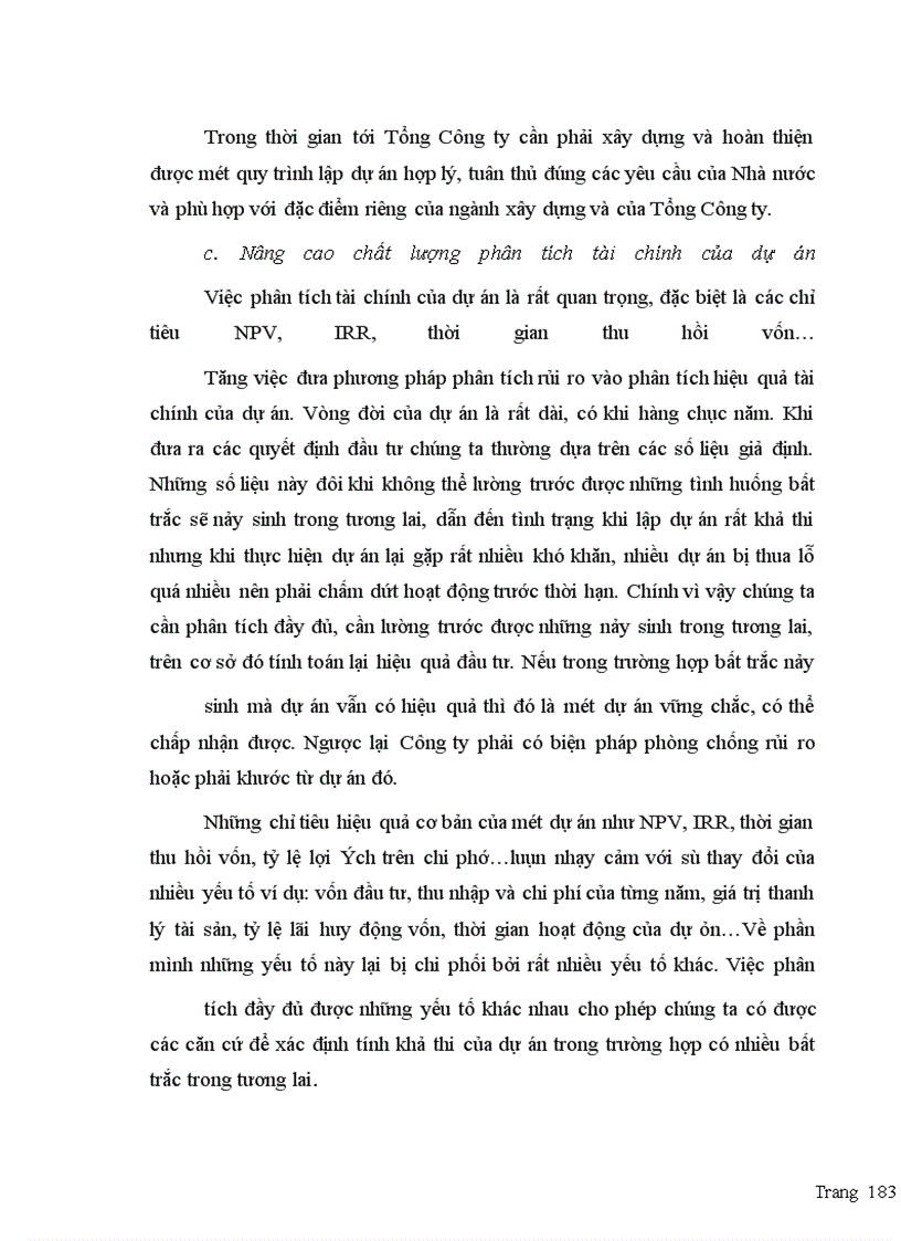 image for page Nâng cao hiệu quả công tác lập dự án tại Tổng Công ty xuất nhập khẩu xây dựng Việt Nam - Thực trạng và giải pháp