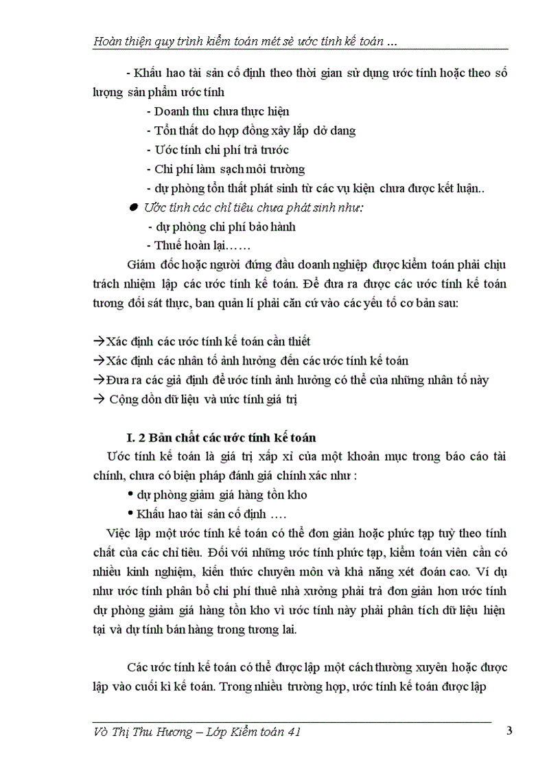image for page Hoàn thiện qui trình kiểm toán một số ước tính kế toán trong kiểm toán báo cáo tài chính taị công ty AASC