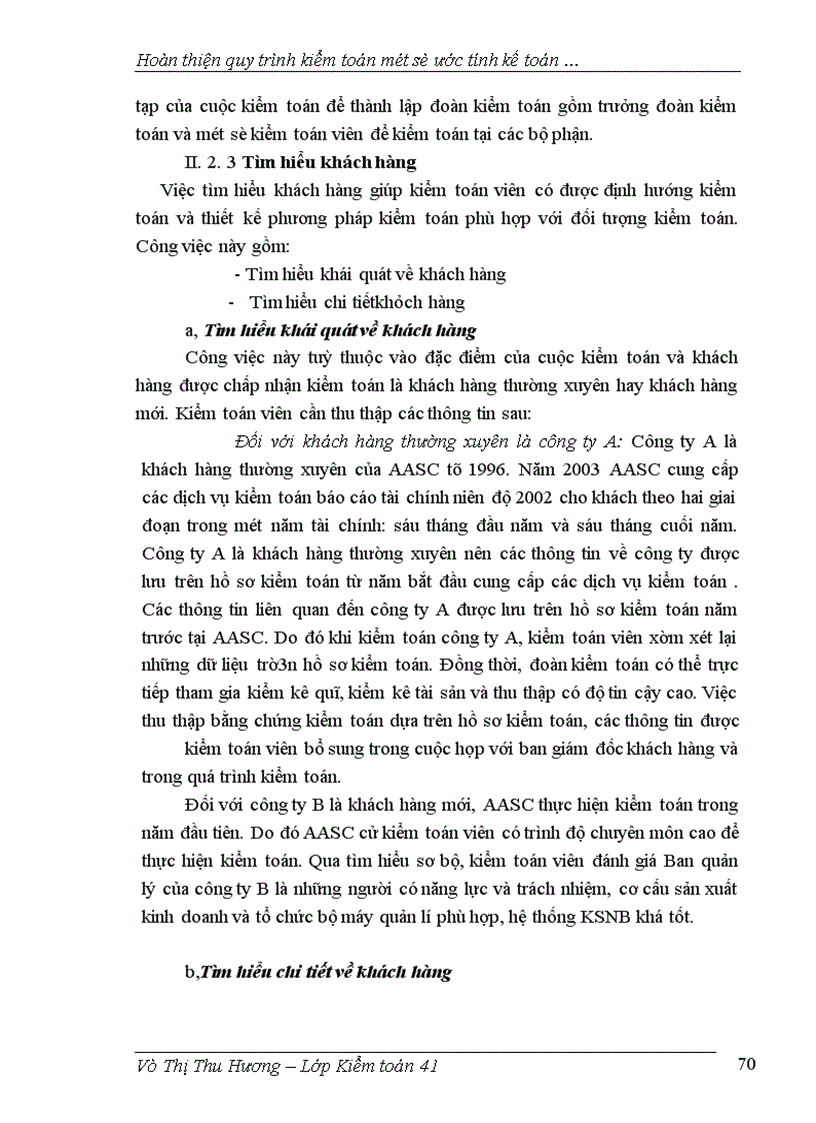 image for page Hoàn thiện qui trình kiểm toán một số ước tính kế toán trong kiểm toán báo cáo tài chính taị công ty AASC