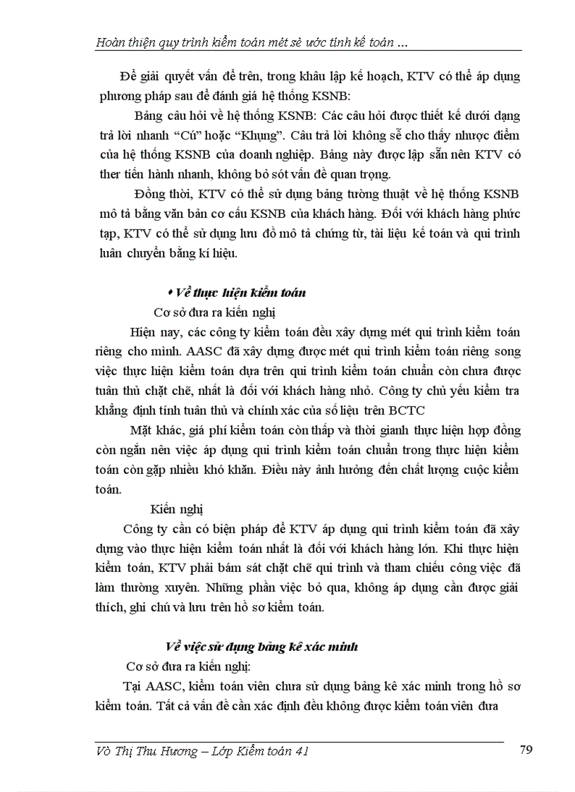 image for page Hoàn thiện qui trình kiểm toán một số ước tính kế toán trong kiểm toán báo cáo tài chính taị công ty AASC