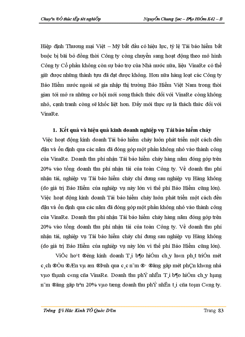 image for page Thực trạng kinh doanh nghiệp vụ Tái bảo hiểm cháy ở Công ty Tái bảo hiểm Quốc gia Việt Nam